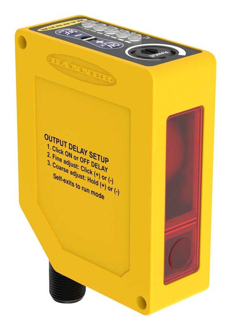 BANNER ENGINEERING Q60BB6AF2000Q Photo Sensor, 2 m, NPN / PNP, Background Suppression / Proximity, 10 to 30 VDC, Q60 Series