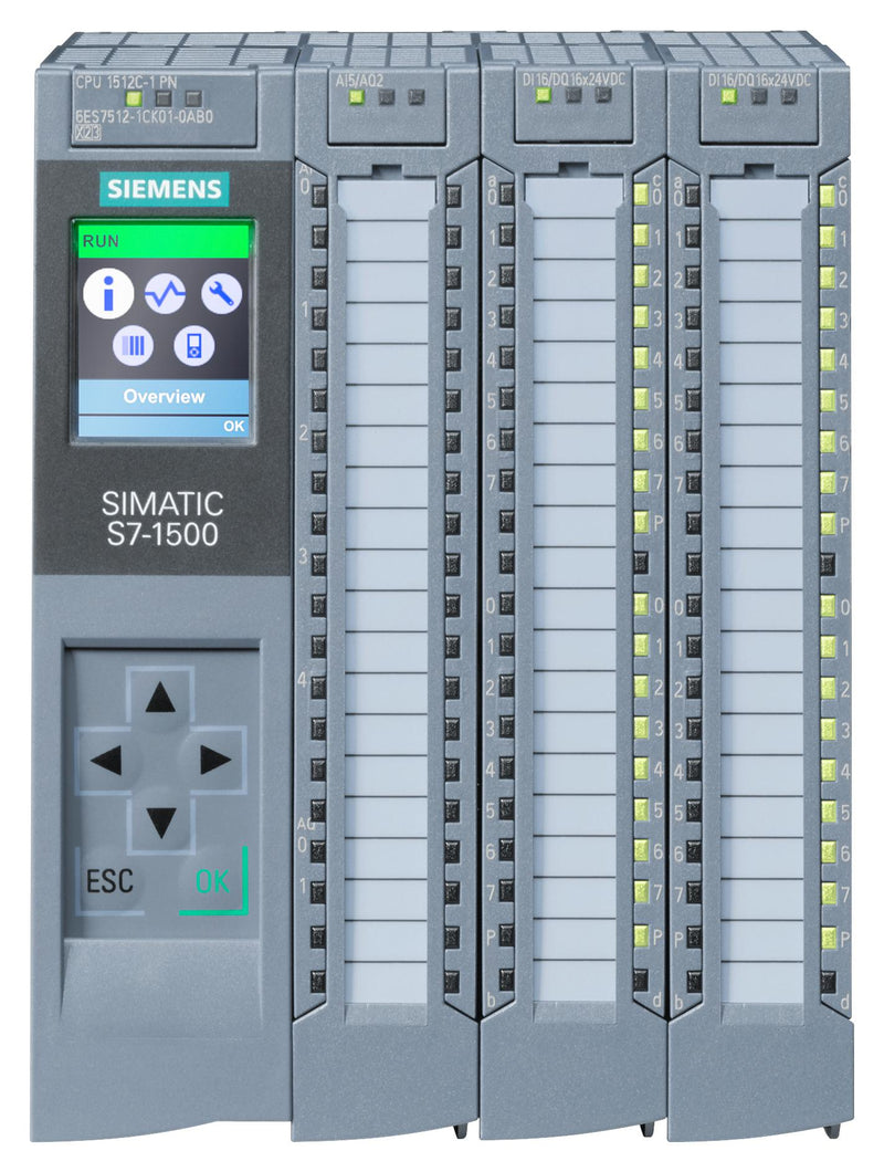 SIEMENS 6ES7512-1CK01-0AB0. Processor Module, 24 VDC, 250 kB, Analog 5 I/P, 2 O/P, Digital 32 I/P, 32 O/P