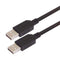 L-COM CAUBLKAA-3M USB Cable, Type A Plug to Type A Plug, 3 m, 9.8 ft, USB 2.0, Black