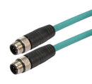 L-COM TRG501-T4T-2M Sensor Cable, M12 Plug, M12 Plug, 4 Positions, 2 m, 6.6 ft, TRG501-T4T Series