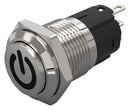 EAO 82-4161.1000.B002 Vandal Resistant Switch, Standby, 82 Series, 16 mm, SPDT, Momentary, Round Raised Flat Flush