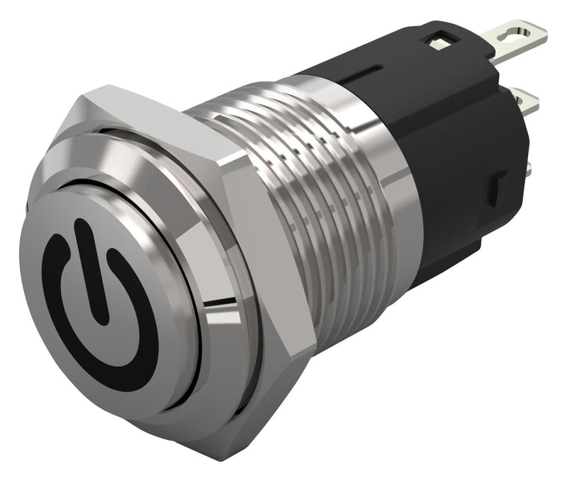 EAO 82-4161.1000.B002 Vandal Resistant Switch, Standby, 82 Series, 16 mm, SPDT, Momentary, Round Raised Flat Flush