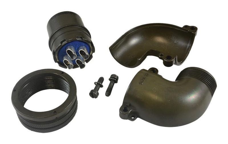 AMPHENOL INDUSTRIAL 97-3108B-22-22S Circular Connector, 97 Series, MIL-DTL-5015 Series, Right Angle Plug, 4 Contacts, Solder Socket