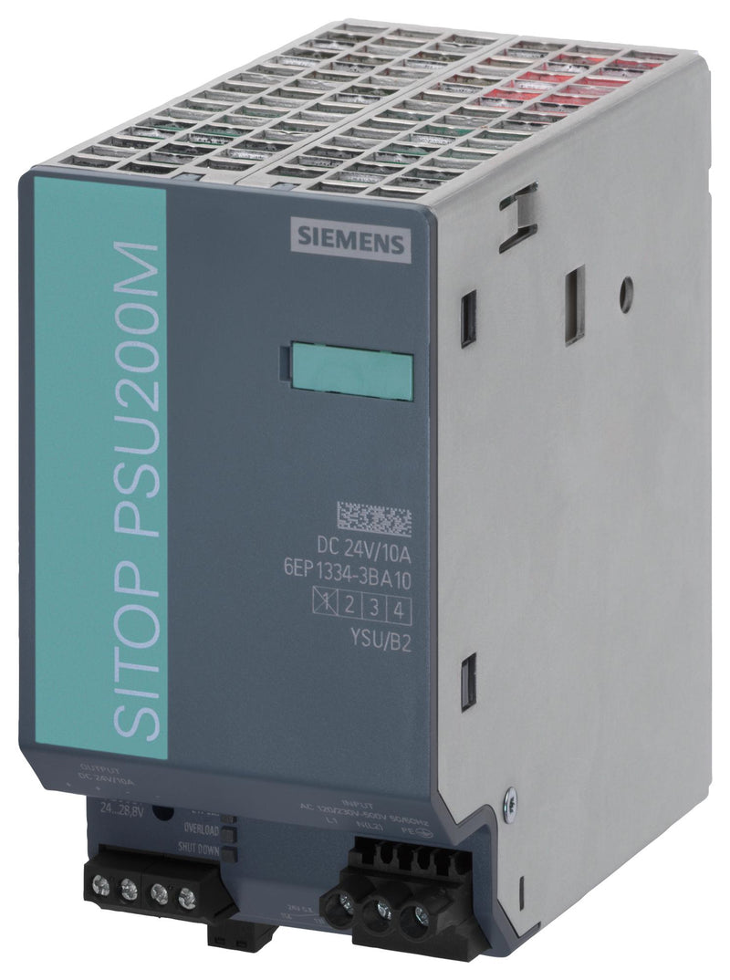 SIEMENS 6EP1334-3BA10 AC/DC DIN Rail Power Supply (PSU), ITE, 1 Output, 240 W, 24 VDC, 10 A