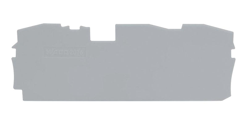 WAGO 2016-1391 Accessory, Grey, TOPJOB S Terminal Blocks, End & Intermediate Plate