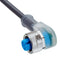 SICK YI2A14-020UB3XLEAX Sensor Cable, A Coded, Black, 90&deg; M12 Receptacle, Free End, 4 Positions, 2 m, 6.6 ft