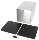 HAMMOND 1455NS1602 Metal Enclosure, w/Plastic End Panel, Small, Aluminium, 103 mm, 103 mm, 160 mm