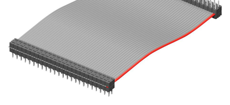 SAMTEC IDMD-13-T-18.00-C-RW Ribbon Cable, IDC Plug to IDC Receptacle, 26 Ways, 18 ", 457.2 mm, 2.54 mm, IDMD Series