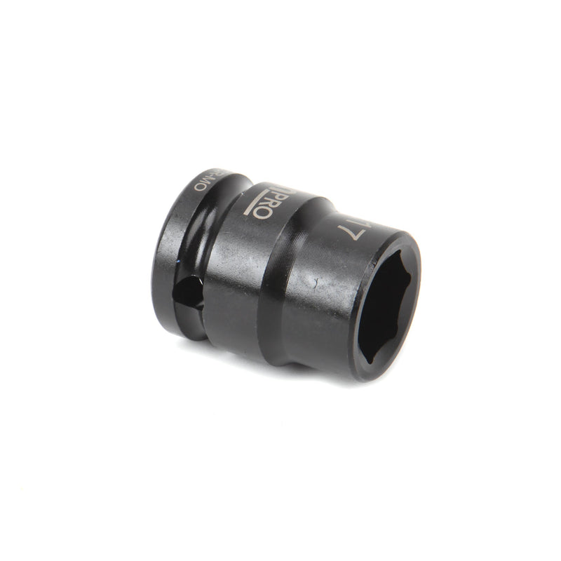 MULTICOMP PRO MP12-CRMO17 Socket, Hex, 17 mm x 38 mm, 1/2" Drive Size, Chromium Molybdenum Steel, DIN3121, Auto Repair