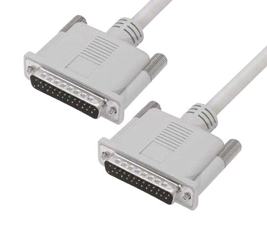 L-COM CSM84AA-1M Computer Cable, IEEE 1284 Plug, D Subminiature Plug, 25 Way, 3.3 ft, 1 m, Light Grey