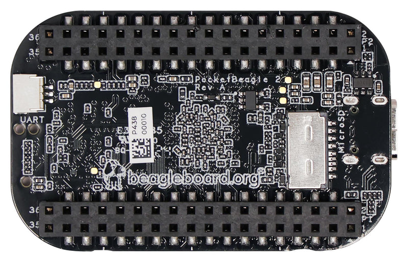 BEAGLEBOARD 102110780 PocketBeagle 2 Board, AM6232ASCGHAALWR, ARM Cortex-A53, Sitara - AM62x, Instruction Card