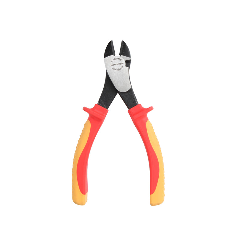 MULTICOMP PRO MP-VDE-DIAG7 Pliers, Diagonal, 177.8 mm Length, CRV, Thermoplastic Rubber Handle, 1000V, VDE
