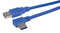 L-COM CA3A-90LA-1M CA3A-90LA-1M USB Cable 3.0 A PLUG-A Plug 1M Blue