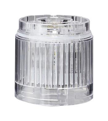 PATLITE LR5-E-C LED Unit, White, 24VDC, IP65, NEMA 4X, NEMA 13, 50mm H, 50mm Lens, LR Series