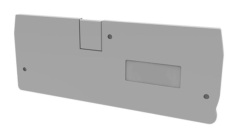 MULTICOMP PRO MP012913 Accessory, Grey, 2.2mm Width DIN Rail Terminal Blocks, End Cover, MP DS PUSH-IN Series