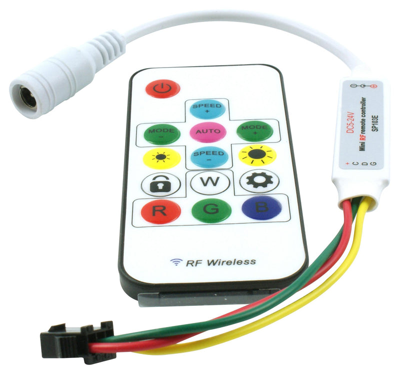 INTELLIGENT LED SOLUTIONS ILPA-DRIVER-SP103E-01 Mini-RF Controller, Red, Green, Blue, Remote, 2048 LEDs, 5 to 24 V