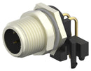 TE CONNECTIVITY T4144015041-000 Sensor Connector, M12, Male, 4 Positions, PCB Pin, Right Angle Panel Mount