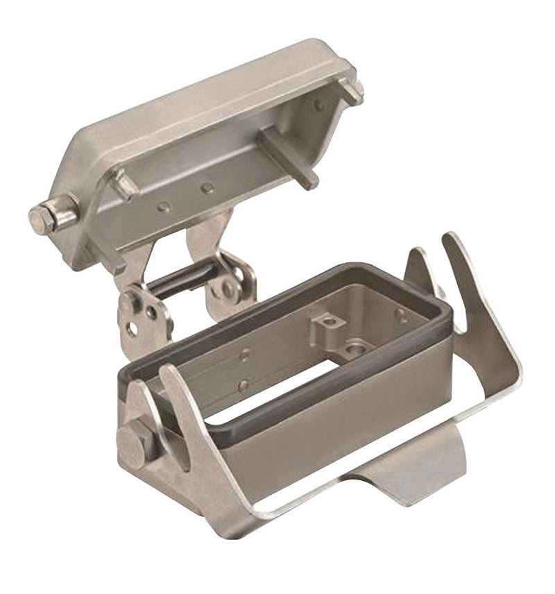 HARTING 19443100303 Heavy Duty Connector, Base, Bulkhead Mount, Stainless Steel Body, 1 Lever, 10B