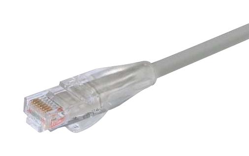 L-COM TRDE695GRY-20 Ethernet Cable, Cat6, RJ45 Plug to RJ45 Plug, UTP (Unshielded Twisted Pair), Grey, 6.1 m, 20 ft
