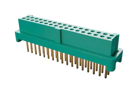 HARWIN G125-FV13405L0P PCB Receptacle, Black / Green, Wire-to-Board, 1.25 mm, 2 Rows, 34 Contacts, Through Hole Mount