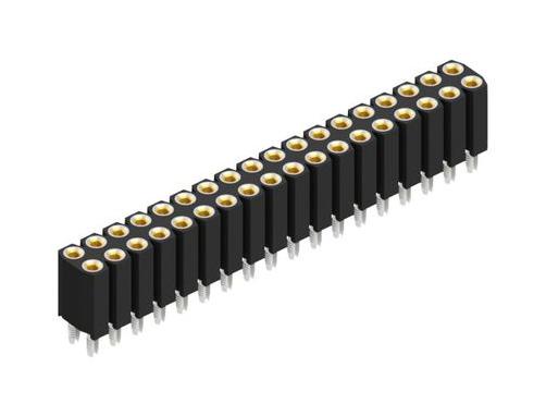 FISCHER ELEKTRONIK BLP 2 36 PCB Receptacle, Board-to-Board, 2.54 mm, 2 Rows, 36 Contacts, Press-Fit Straight, BLP02 Series