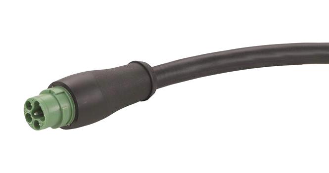 HARTING 21342800642010 Circular Cable Assembly, Size 15, Circular Plug to Free End, 6 Ways, 3.3 ft, 1 m, Black