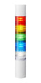 PATLITE LR5-502WEBW-RYGBC Signal Tower, Ethernet, Continuous, 5 Tier, Amber/Blue/Green/Red/White, 85dB, Direct Mount, IP65