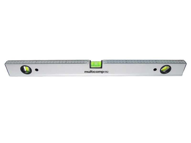 MULTICOMP PRO MP013785 Spirit Level, Magnetic, 3 Water Bubbles, Aluminium, 600 mm x 24 mm x 51 mm