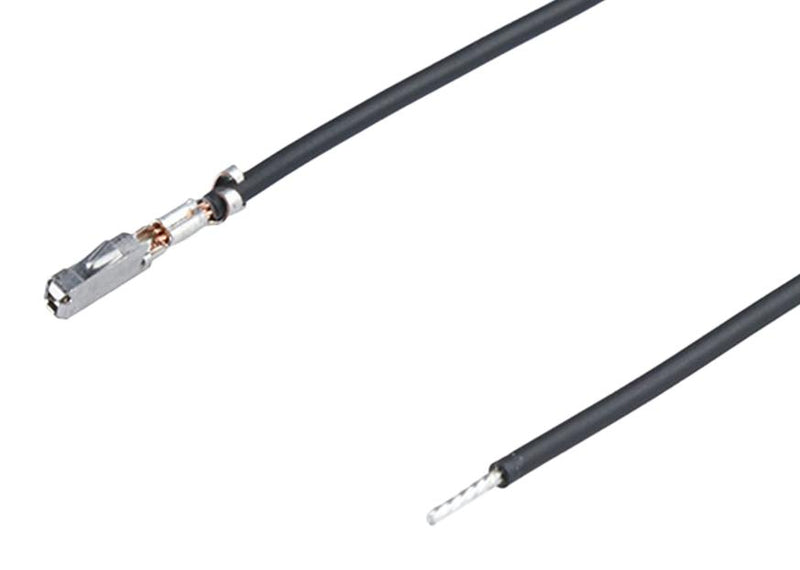 MOLEX 226208-1125 Cable Assembly, Pre-Crimped Lead MOX Socket to Free End, 17.7 ", 450 mm, 226208 Series, Black