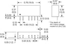 XP POWER IQ0509SA Isolated Through Hole DC/DC Converter, Semi Regulated, ITE, SIP, 1:1, 1 W, 1 Output, 9 V
