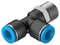 FESTO 153126 Push-In T-Fitting, R1/2, 6 bar, 12 mm Outer Dia Tube, Polybutylene Terephthalate QSTL-1/2-12 push-in T-fitting
