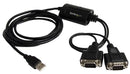 STARTECH ICUSB2322F 2-Port FTDI USB to Serial RS232 Adaptor Cable with COM Retention GTIN UPC EAN: 0065030843492