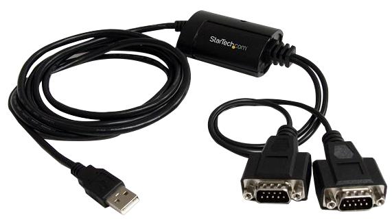 STARTECH ICUSB2322F 2-Port FTDI USB to Serial RS232 Adaptor Cable with COM Retention GTIN UPC EAN: 0065030843492