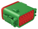 AMPHENOL SINE/TUCHEL AT06-12SC Automotive Connector Housing, Green, AT Series, Plug, 12 Ways