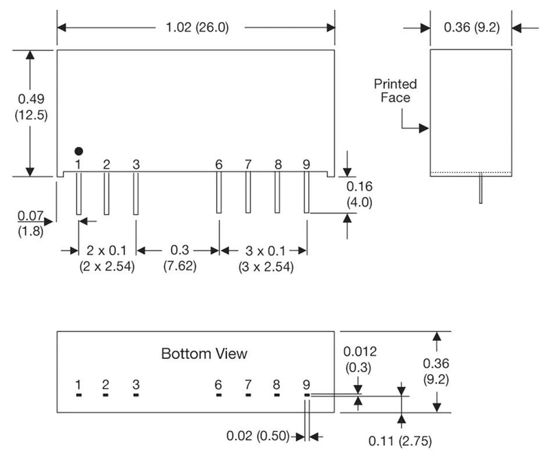XP POWER IM4815SA Isolated Through Hole DC/DC Converter, Regulated, ITE, SIP, 4:1, 2 W, 1 Output, 15 V