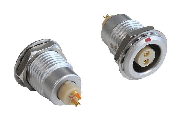 BULGIN LIMITED PPCEGG1B02CLL Circular Connector, Push Pull X Series, Panel Mount Receptacle, 2 Contacts, Solder Socket