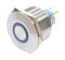MULTICOMP PRO MPPK-28Z21FEU4SS-ANUN Vandal Resistant Switch, Ring Illumination, 28 mm, DPST-NO, Maintained, Round Flat, Natural