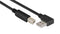 L-COM CABLK90RA-B-03M USB Cable, 90&deg; Type A Plug to Type B Plug, 300 mm, 11.8 ft, USB 2.0, Black