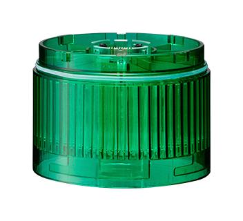 PATLITE LR7-E-G LED Unit, Green, 24VDC, IP65, NEMA 4X, NEMA 13, 50mm H, 70mm Lens, LR Series