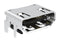 AMPHENOL COMMUNICATIONS SOLUTIONS G45AA1902110GZ3HR HDMI Connector, w/ Flange Screw Lock, 19 Contacts, Receptacle, PCB Mount, Surface Mount Right Angle