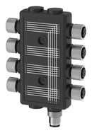 BANNER ENGINEERING R95-8M125-M125Q-P Sensor Distribution Box, A Code, M12 Connector - 5 Pole, M12 Connector - 5 Pole, 8 Ports