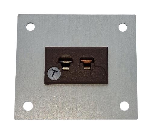 LABFACILITY IM-T-FF + FMP-1 Thermocouple Connector, 45 x 40mm Panel, Miniature, T, Socket, 1Way, Brown, IEC, Fascia Mount
