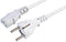 PRO ELEC H3-2AMVB-C10 WHITE Mains Power Cord, Mains Plug, Schuko to IEC 60320 C13, 2 m, 10 A, 250 VAC, White