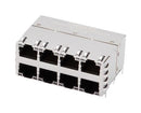TAOGLAS TMJUTGPW012406625 Modular Connector, RJ45 Jack, 2 x 4 (Stacked), 8P8C, Through Hole Mount