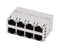TAOGLAS TMJUTGPW012406625 Modular Connector, RJ45 Jack, 2 x 4 (Stacked), 8P8C, Through Hole Mount