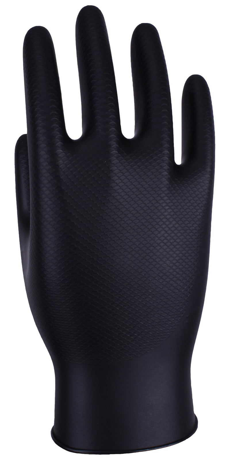 UCI G/DG-MAXIM/BK(D)/M Gloves, Disposable, Nitrile, Fishscale Grip, Black, M, DG-Maxim Series