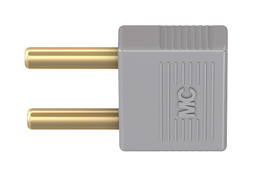 STAUBLI 24.0004-28 Banana Test Connector, Jack, 25 A, 60 VDC, Gold Plated Contacts, Grey