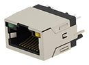 TE CONNECTIVITY 2501553-1 Modular Connector, RJ45 Jack, 1 x 1 (Port), 8P8C, Cat5, Through Hole Mount