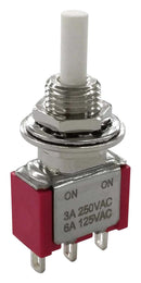 MULTICOMP PRO MP-PB8-AA00A1QE-3 Pushbutton Switch, SPDT, On-On, Round Plunger