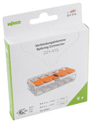 WAGO 221-415/995-008 Pluggable Terminal Block, 5 Ways, 24 AWG, 12 AWG, 4 mm&sup2;, Push In Lock